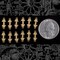 Raw Brass Delicate Floral Two Ring Connectors - Set of Twelve- B-2C44